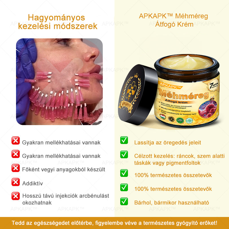 🐝🐝APKAPK® Méhméreg Átfogó Krém🔥 Magyar fejlesztés, magyarországi gyártás és szállítás